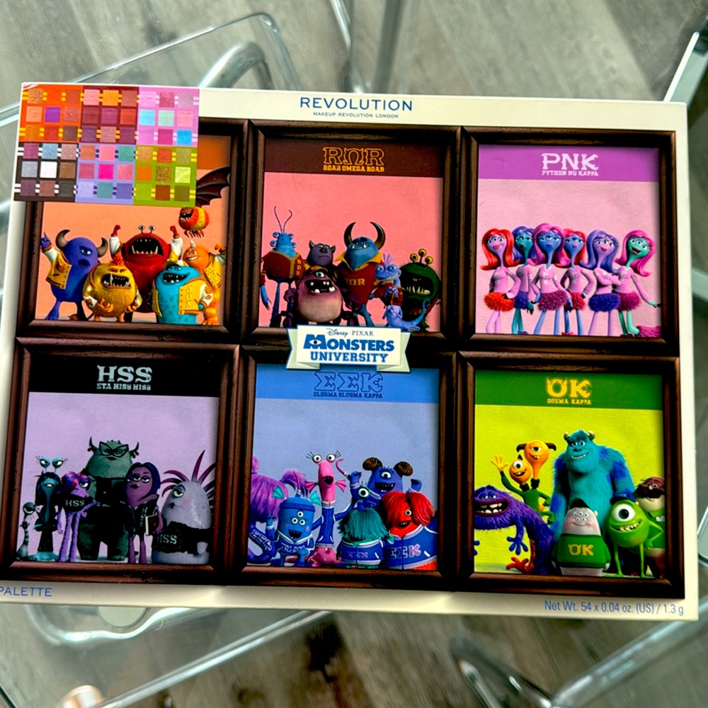 Monsters Inc. huge eyeshadow palette.